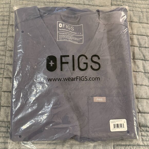 FIGS Space Navy Limited Color - Catarina Slim Scrub Top -LARGE - Picture 3 of 3